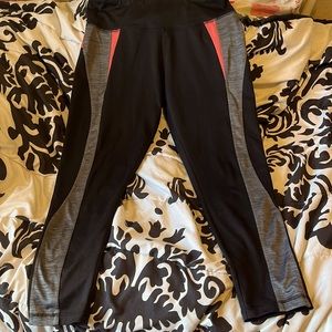 Black,grey and pink leggings, Size Large, Maurice’s inMotion